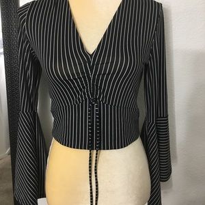Black and white blouse super classy and pretty